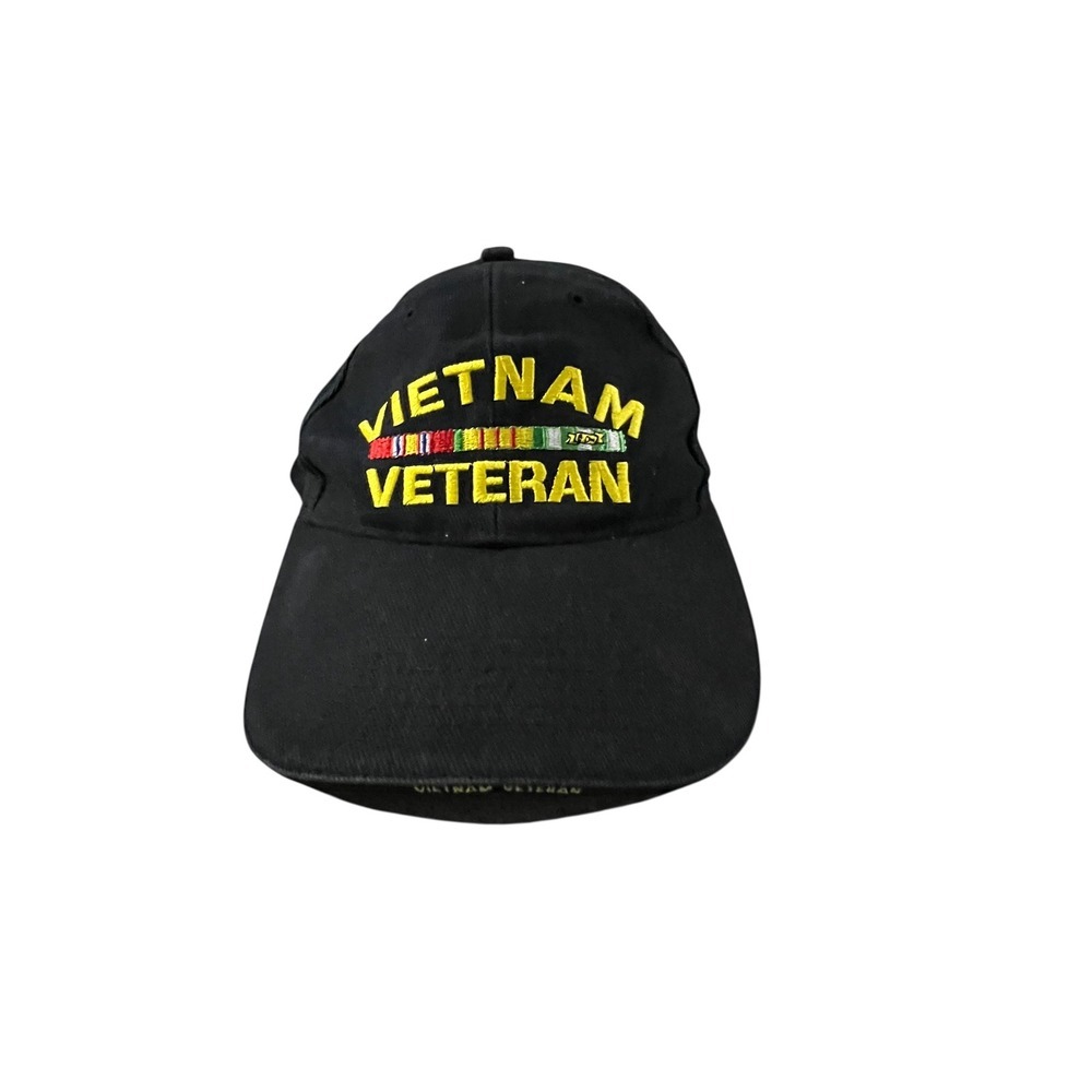Eagle Crest Vietnam Veteran Hat Black Embroidered Military Cap 5268 OSFM